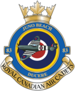 Badge for 83 Juno Beach Royal Canadian Air Cadet Squadron