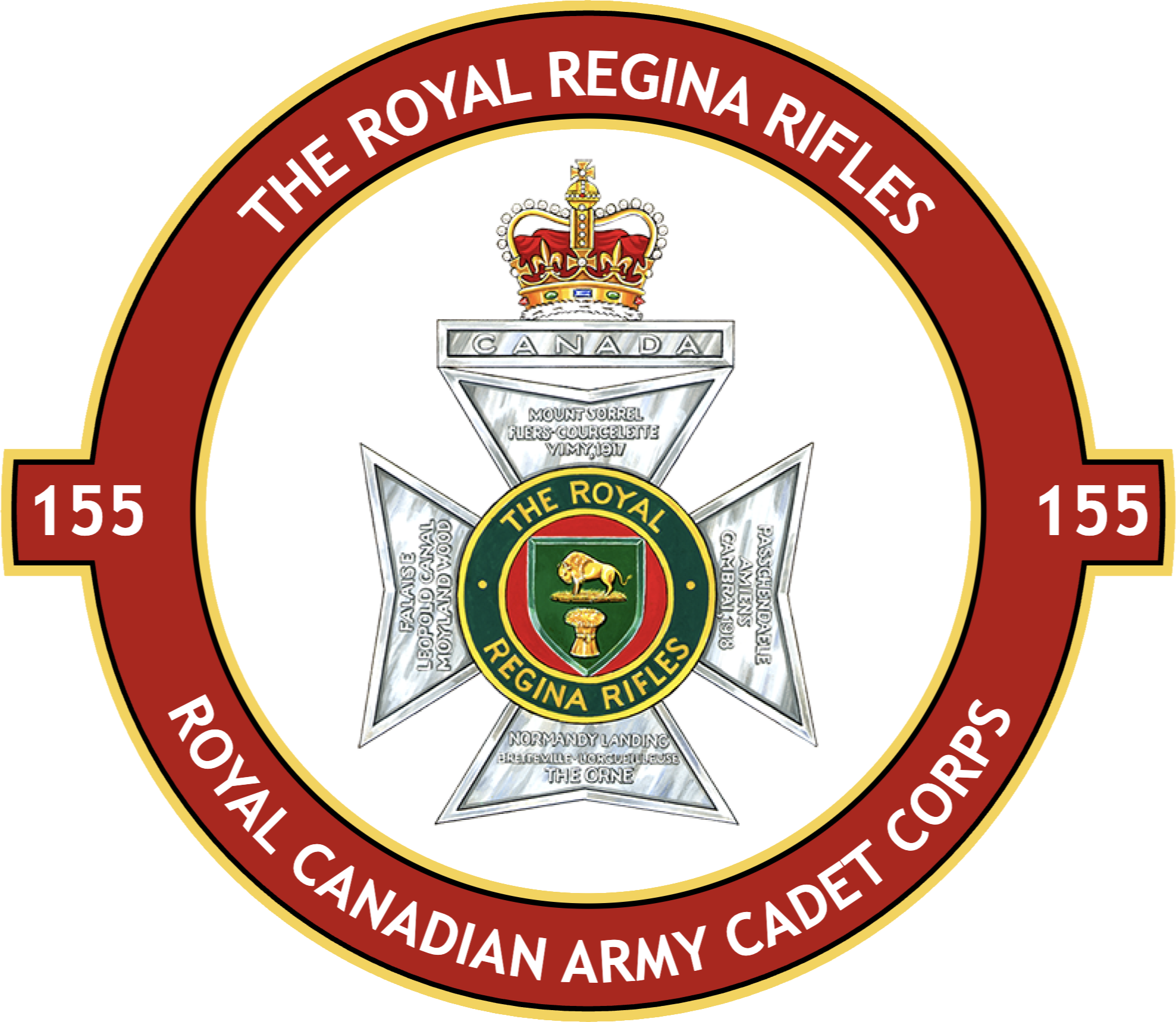 Badge for 155 The Royal Regina Rifles Royal Canadian Army Cadet Corps