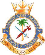 Badge for 395 Edmonton "Griffon" Royal Canadian Air Cadet Squadron
